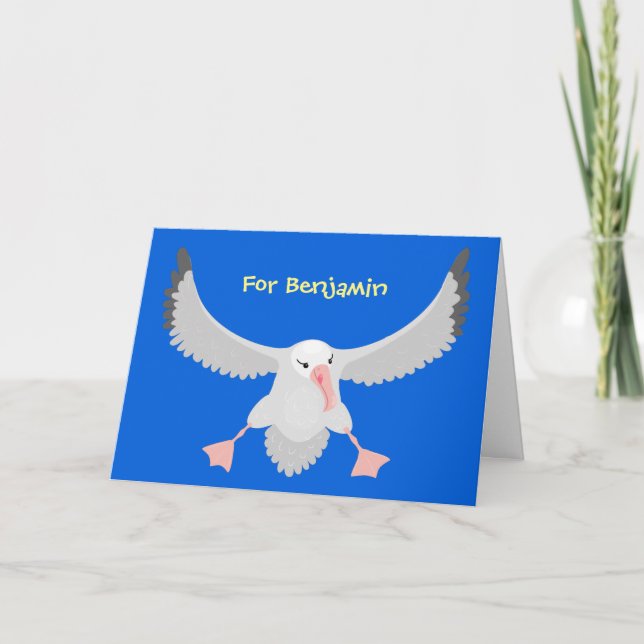 Carte Bande dessinée de l'oiseau mûre albatros (Devant)