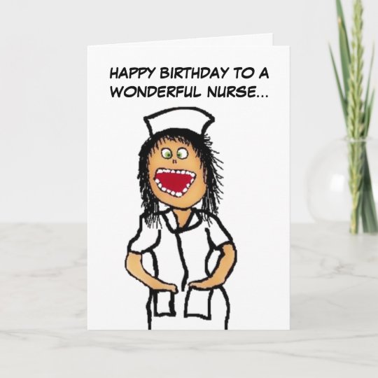 Carte Bande Dessinee D Infirmiere De Joyeux Anniversaire Zazzle Ca