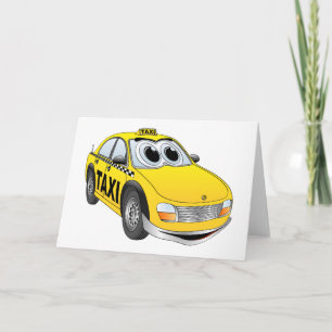 Carte Bande dessinée jaune de taxi