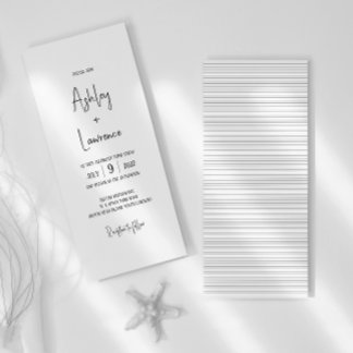 Carte Bande Minimaliste ・ Nettoyer l'invitation de scrip