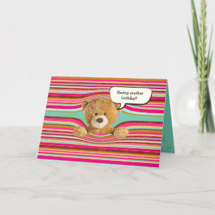 Carte Bandes d'anniversaire de l'ours en peluche