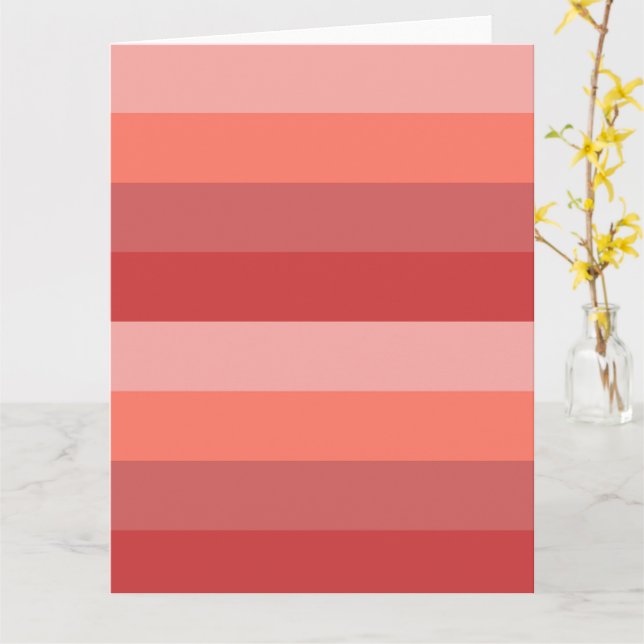 Carte Bandes roses de corail (Fleur jaune)