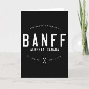 Carte Banff Alberta Canada Graphique en détresse Vintage