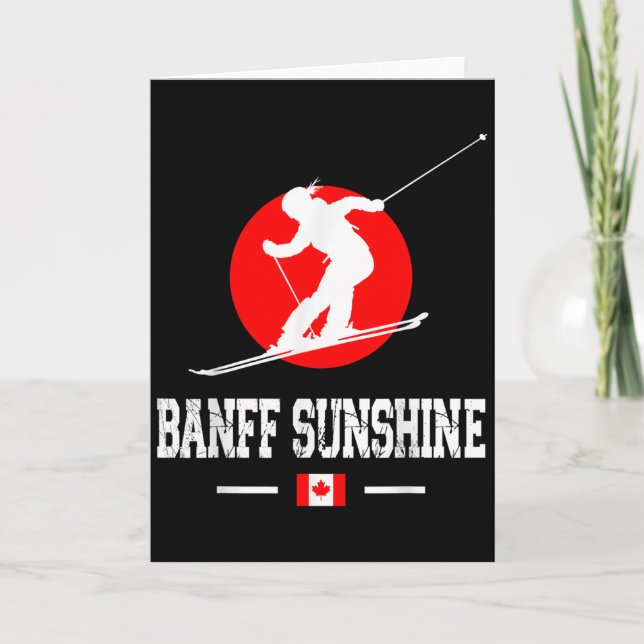 Carte Banff Sunshine Canada Ski Resort Rocky Mountains S (Devant)