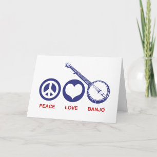 Carte Banjo d'amour de paix