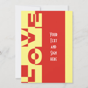 Carte Bannière d'AMOUR moderne + votre backgr. & idées