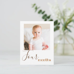 Carte Bannière d'anniversaire de la photo de quatr