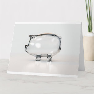Carte Banque de piggy en verre