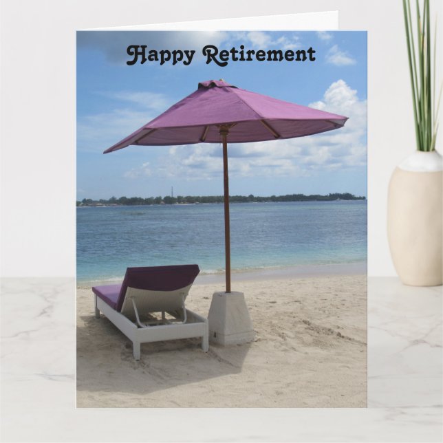 Carte banquette de plage à la retraite (Devant)