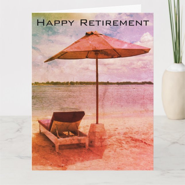 Carte banquette de plage à la retraite grande (Devant)