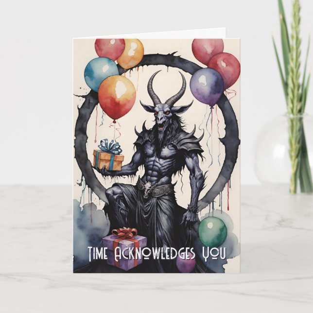 Carte Baphomet Birthday Balloons & Gifts Gothic (Devant)