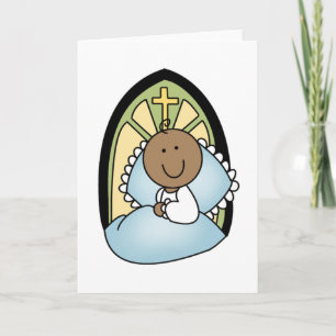 Carte Baptême African American Baby Boy
