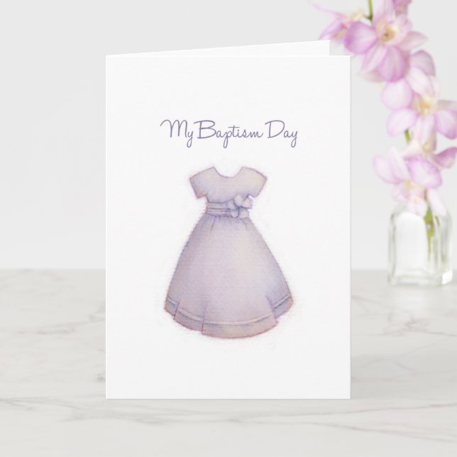 Carte Baptême fille (Orchidée)
