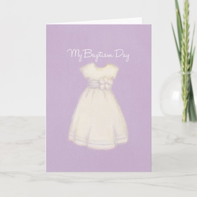 Carte Baptême fille (Devant)