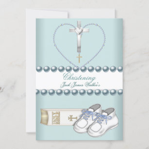 Carte Baptême Garçon Rose Blanc Bleu