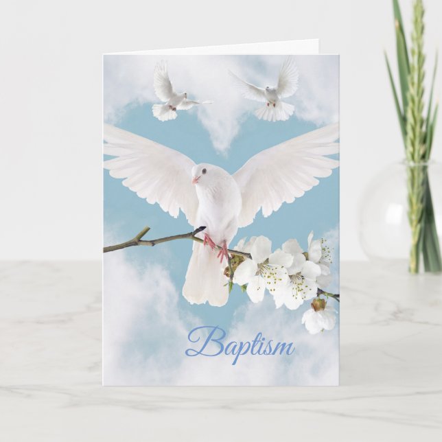 Carte Baptism Dove (Devant)