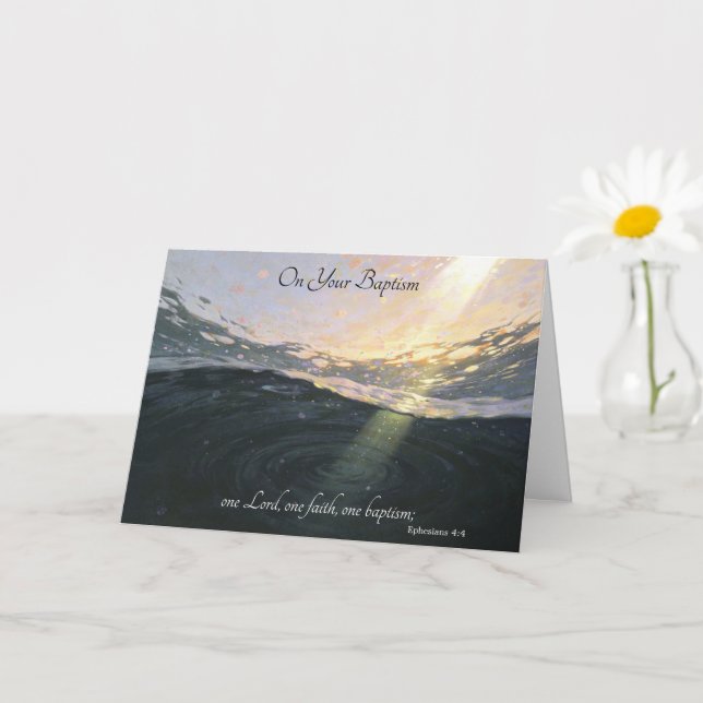 Carte Baptism for Adult  (Petite plante)