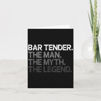 Carte Bar Tender Ender L'homme Mythe Légende Cadeau