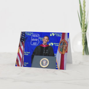 Carte Barack Obama - Carte-m d'obtention du diplôme