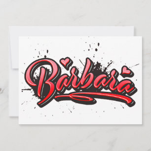 Carte Barbara Heart Splash Graffiti