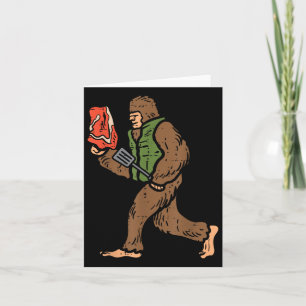 Carte Barbecue Bigfoot Barbecue Sasquatch Viande Grillan