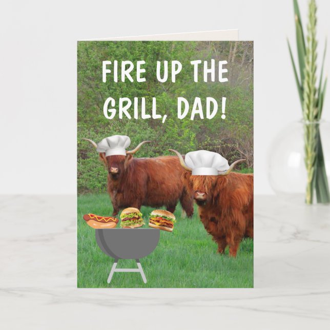 Carte Barbecue de la fête des pères Highlander (Devant)
