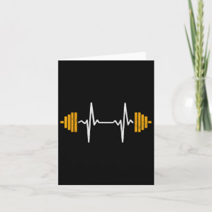 Carte Barbell Poids Heartbeat Chemise - Bodybuildi