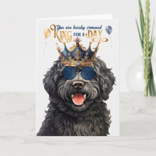 Carte Barbet Chien King pour la journée drôle Anniversai