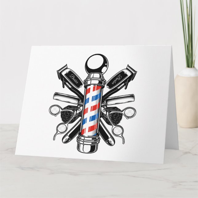 Carte Barbier, coiffeur, coiffeur, coiffeur, coupe-cheve (Devant)