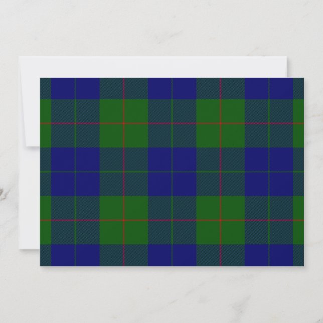 Carte Barclay clan tartan bleu vert plaid (Devant)