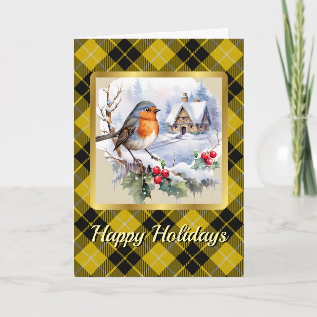 Carte Barclay Crest & Tartan avec Robin Personnalisé (Devant)