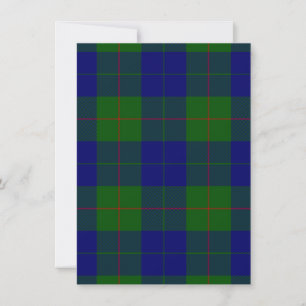 Carte Barclay tartan bleu vert plaid