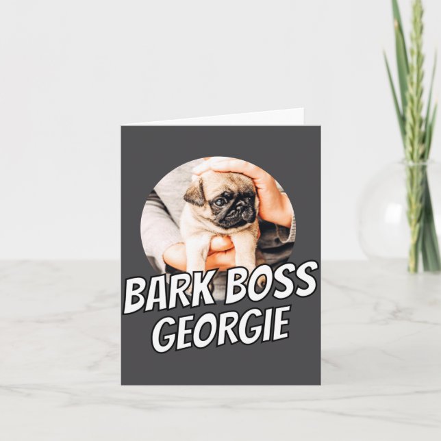 Carte Bark Boss Pet Dog Photo Modern Simple Cool  (Devant)