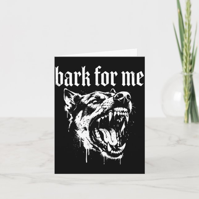 Carte Bark for me funny dog meme  (Devant)