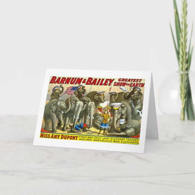 Carte Barnum & Bailey - Eléphants (Devant)