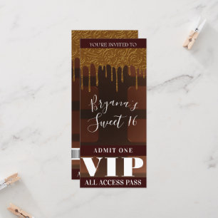 Carte Barre de Chocolat avec Enrobage à Goutte d'Or Soir