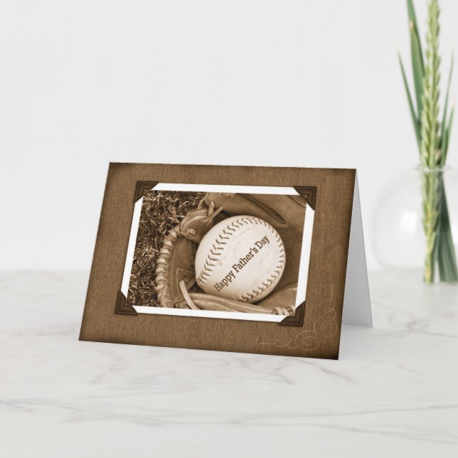 Carte Base-ball de fête des pères (Devant)