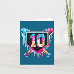 Carte Base-ball garçon de 10 ans glace qui coule 10ème