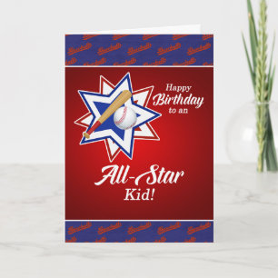 Carte Baseball à thème Anniversaire pour les enfants de 