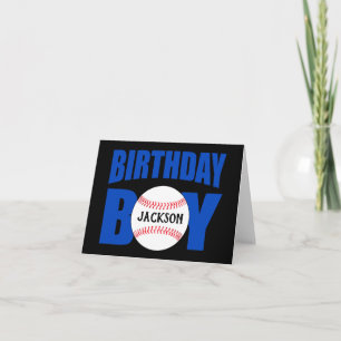 Carte Baseball Anniversaire Garçon Custom Baseball Nom d
