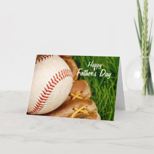 Carte Baseball avec Glove Happy Fête des pères