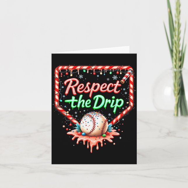 Carte Baseball Drip Boys Ice Cream Christmas Youth Respe (Devant)