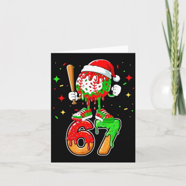 Carte Baseball Drip Number 67 Meme Ice Cream Dripng Chri (Devant)