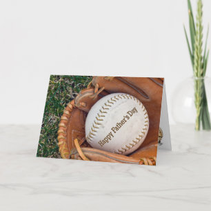 Carte Baseball en gant pour la Fête des pères