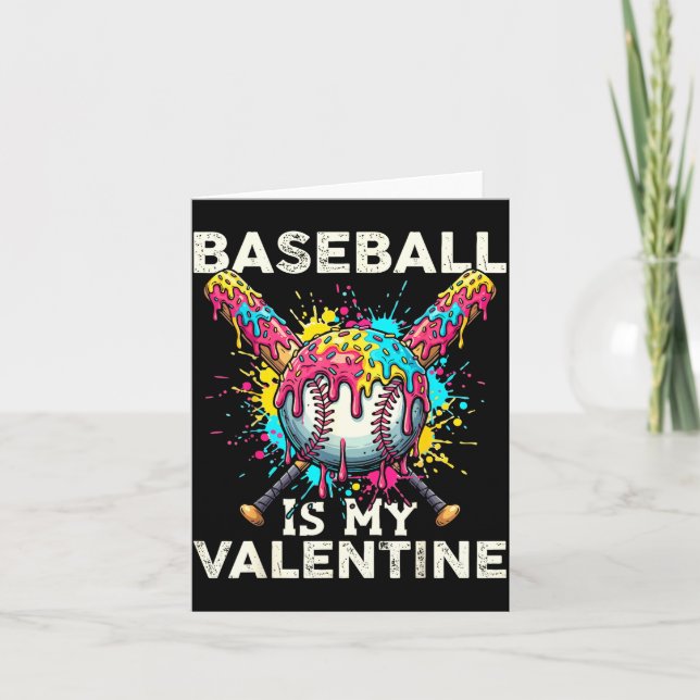 Carte Baseball Est Mon Ice Cream Drip St Valentin Bâtons