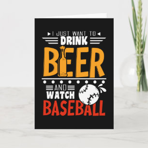 Carte Baseball Et Bière