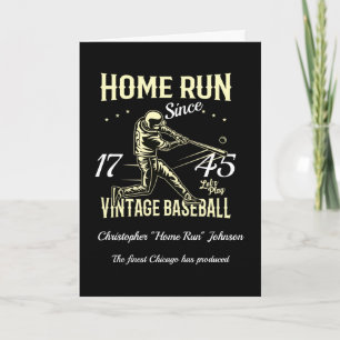 Carte Baseball Home Run Retro Anniversaire