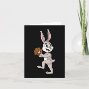 Carte Baseball Jour de Pâques Rabbin Pitcher Garçons Fil