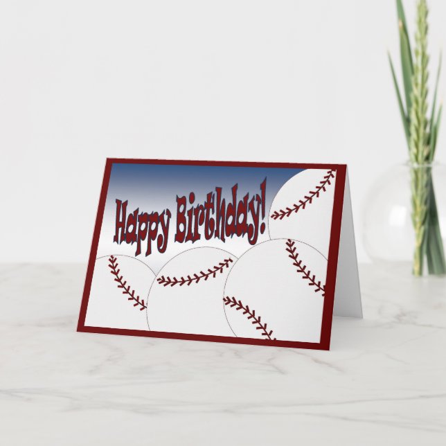 Carte Baseball - Joyeux anniversaire du plus grand fan ! (Devant)