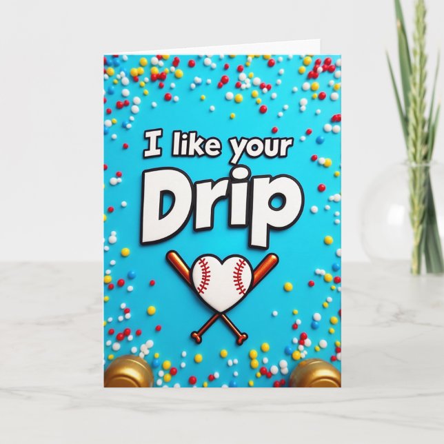 Carte Baseball Love Drip Card (Devant)
